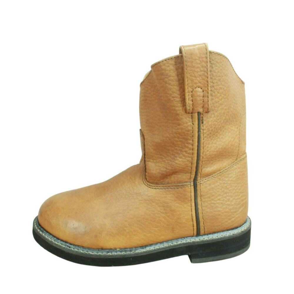 Smoky Mountain 2462 C Brown Leather Pull On Jackson Western Boots Size 3 D